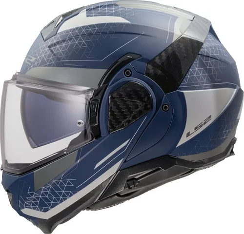 LS2 FF910 Advant II Astral Klapphelm 2XL, blau - Motorradhelm mit Coolmax Innenfutter, kratzfestem Max Vision Visier und integriertem Sonnenvisier – ideal für Männer, die Komfort und Sicherheit schätzen.