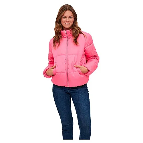 Vila Damen Vitate L/S Short Buffer Jacket - Noos Jacke, Fandango Pink, 40 EU