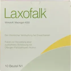 Laxofalk 10G Pulver zur Herstellung einer Lösung - Praktisches Pulver zur Unterstützung bei Verstopfung. Einfach in Wasser auflösen und einnehmen. Ideal für Erwachsene, um die Verdauung zu fördern.