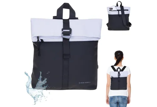 NEW REBELS Freizeitrucksack Damen klein - Wasserabweisend und trendy - Freizeitrucksäcke für Damen, spritzwassergeschützt aus hochwertigem Tarpulin-Material. Praktische Fächer und Anti-Theft Rückentasche für sichere Aufbewahrung.