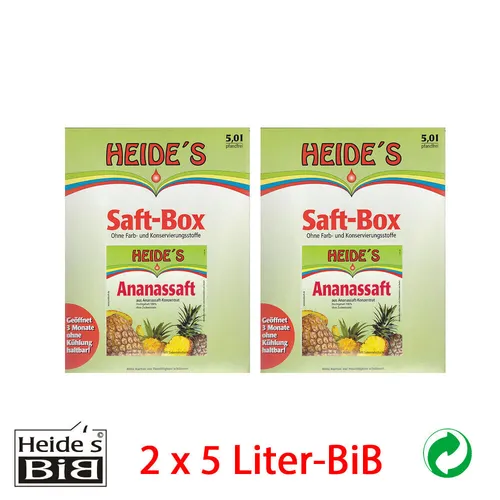 Ananas-Saft, 2 x 5 Liter-BiB - 2er-Pack