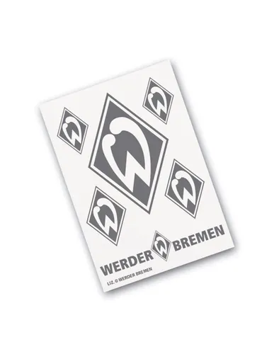 SV Werder Bremen Aufkleberkarte Aufkleber Raute 6tlg. silber