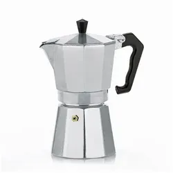 kela ITALIA Espressokocher für 9 Tassen - Espressokocher aus Aluminium für 9 Tassen, ideal für alle Herdarten (außer Induktion), mit sicherem Kunststoffgriff und schnellem Zubereitungsprozess in 5 Minuten.