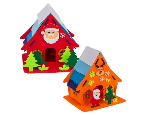 Out of the Blue Kreativset Kinder Bastelfilz DIY Set Santa´s Workshop Filz Bastelset Weihnachten, 2er Set, geeignet auch für Anfänger
