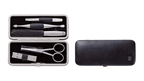 Zwilling Maniküre-Etui, 5 tlg. – Elegante Nagelpflege - Nageletuis: 5-teiliges Maniküre-Etui von ZWILLING aus hochwertigem Rindleder, rostfreien Edelstahlinstrumenten für perfekte Nagelpflege.
