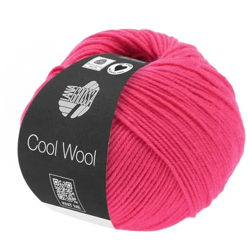 LANA GROSSA Cool Wool Uni - Extrafeine Merinowolle 50g, waschmaschinenfest und filzfrei für kreative Strick- und Häkelprojekte