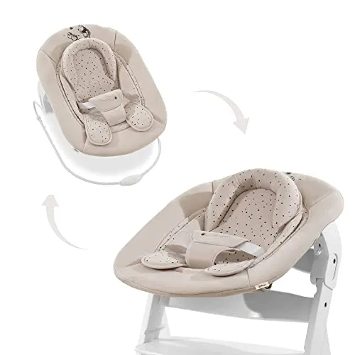 Hauck Hochstuhlaufsatz Alpha Bouncer 2in1 Winnie the Pooh beige - Babywippen mit ergonomischem Design, ab Geburt geeignet, inkl. Wippgestell und waschbarem Bezug für höchsten Komfort und Sicherheit.