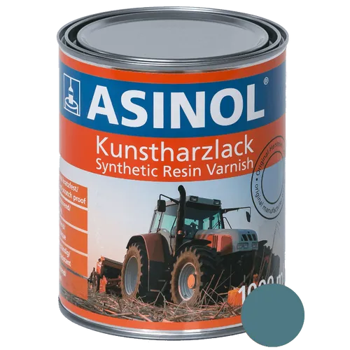 Kunstharzlack Lack Farbe Eicher Kurierblau LM 0228 1000 ml 1 Liter ASINOL