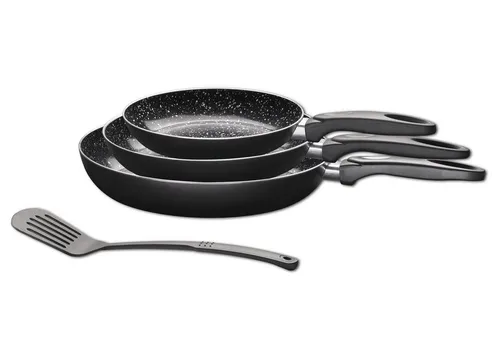 3tlg. Pfannenset KING® Ceramics - Keramik Antihaftbeschichtung - Pfannen-Set in 20cm, 24cm & 28cm, mit langlebiger Keramikbeschichtung für fettfreies Kochen und optimale Wärmeleitung. Ideal für alle Herdarten, auch Induktion.