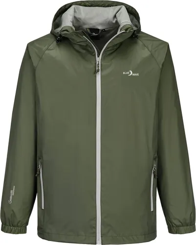 Blue Wave Herren Funktionsjacke Fabian - Oliv, Größe 5XL - Die Herren Funktionsjacke Fabian überzeugt durch hohe Funktionalität und smartes Design. Ideal für Outdoor-Aktivitäten, schützt sie zuverlässig vor Regen und bietet individuellen Tragekomfort dank verstellbarer Kapuze und Kordelzug.