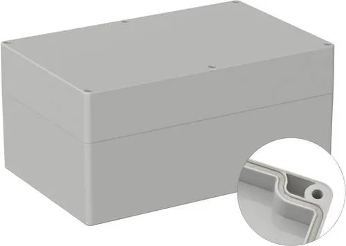 TRU COMPONENTS TC-9065692 Industrie-Gehäuse - Industrie-Gehäuse aus robustem ABS in lichtgrau (RAL 7035), ideal für die sichere Unterbringung von Elektronik in industriellen Anwendungen.
