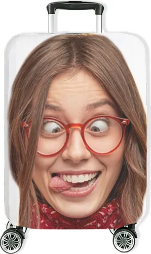 Personalisierte Hochelastische Reise-koffer Abdeckung mit deinem Foto Schutzabdeckung Kofferschutzhülle Kofferbezug Kofferhülle Mittel 23