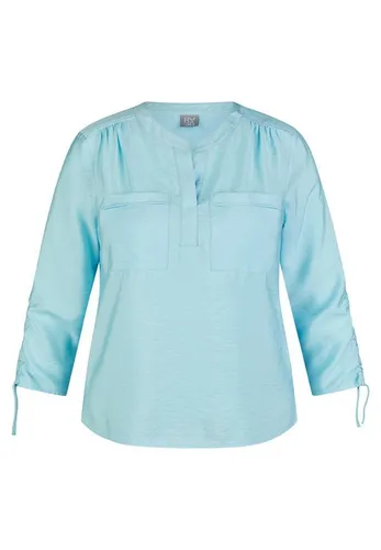 Rabe Blusenshirt Bluse 38 - Türkis - Moderne Bluse in Größe 38, gefertigt aus 85 % Viskose für optimalen Tragekomfort, ideal für elegante Anlässe.