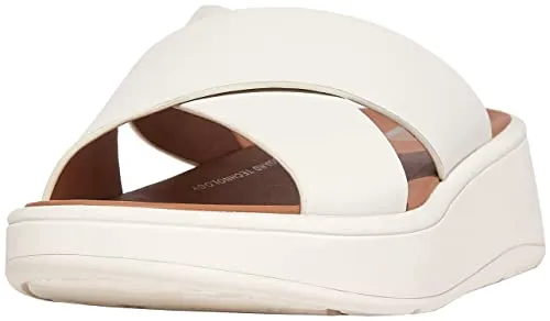 FitFlop F-Mode Platform Slipper Damen - Slipper & Loafer, stilvolle Damen-Slipper mit modernem Flatform-Design aus hochwertigem Naturleder, ideal für sonnige Tage.