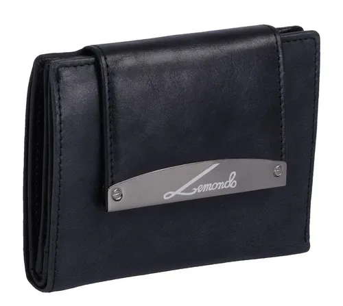 GlücksNugget Geldbörse Leder Damenbörse LEMONDO, schwarz
