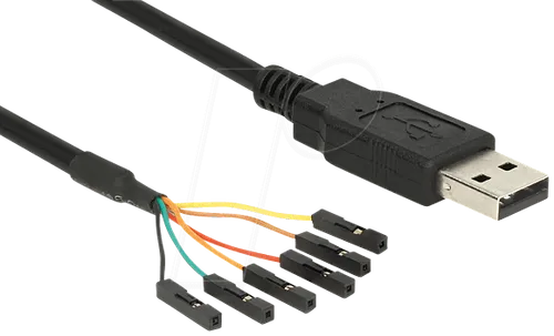DELOCK 83787 - USB 2.0 Konverter, Seriell-TTL Pinheader einzeln, 1,8 m (3,3 V)