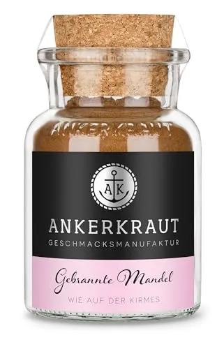 Ankerkraut Gebrannte Mandel, selber machen, 55 g im Korkenglas, Süßigkeiten, Weihnachten und Jahrmarkt zu Hause, Geschmack-Erlebnis
