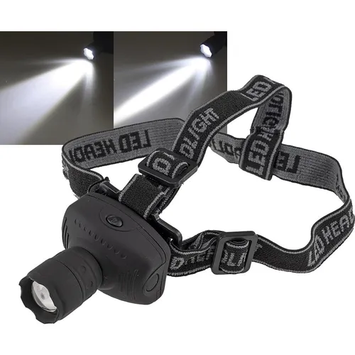 ChiliTec LED-Stirnlampe mit fokussierbarer 1W LED 3x AAA Batterie nötig