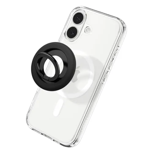Spigen Phone Ring Nano Pop MagSafe - Black Sesame - Praktischer Phone Ring für sicheren Halt, kompatibel mit MagSafe, ideal für Smartphones und Tablets.