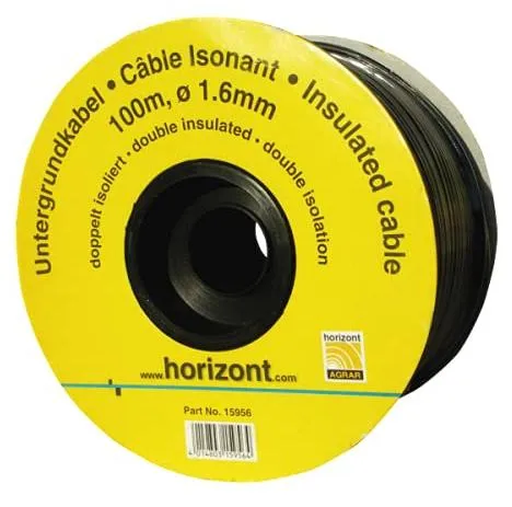 Untergrundkabel und Zuleitungskabel 100m Spule 1,6 mm - Hochwertiges Verbindungskabel für Zaunzuleitungen und Erdung. Doppelt isoliert und robust für den täglichen Einsatz. Ideal für Ober- und unterirdische Anwendungen.