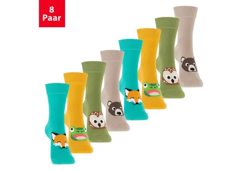 Footstar Kurzsocken Kinder Socken (8 Paar) für Mädchen & Jungen bunt