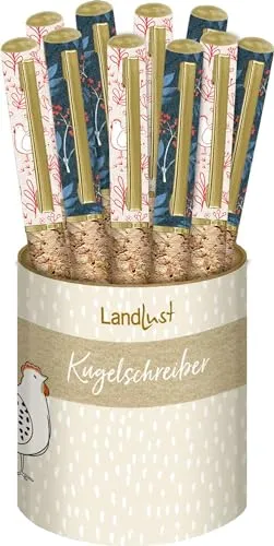 Kugelschreiber: LandLust: mit schwarzer Wechselmine, Länge: 14 cm, in Kork-Optik