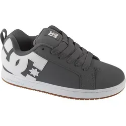DC Shoes Court Graffik Grey/White EU 44 - Sneaker für Herren mit abriebfester, vulkanisierter Gummisohle und komfortablem Low-Cut-Design – perfekt für lässigen Streetstyle und Alltag.