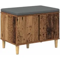 vidaXL Flurbank mit Kissen aus Altholz 60 x 38 x 46 cm - Moderne Flurbank für den Innenbereich mit viel Stauraum und bequemem Kissen. Ideal für Flure, verbindet Funktionalität mit Stil und passt zu jedem Einrichtungsstil. Pflegeleichter Bezug und robuste Bauweise sorgen für Langlebigkeit.