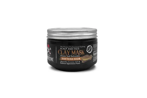 BARBERTIME Gesichtsmaske Clay Mask Gesichtsmaske gegen unreine Haut & Akne 300ml, 1-tlg.