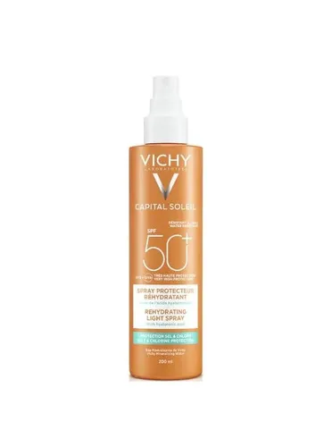 Vichy Capital Soleil Cell Protect Spray Lsf 50+ - Arzneimittel mit 4-Level UV-Schutz, schützt die Haut vor Sonnenschäden auf Zellebene, ideal für intensive Sonnenexposition.