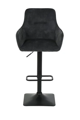 Z2 Barhocker DORA - Höhenverstellbar in elegantem Anthrazit - Barmöbel: Moderner Z2 Barhocker DORA mit drehbarem Design, luxuriösem Samtvelour und Höhenverstellbarkeit für individuellen Komfort.