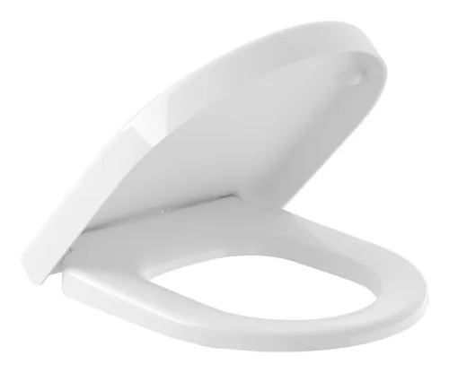 Villeroy & Boch WC-Sitz Architectura Compact - Hochwertiger Duroplast Toilettendeckel in Weiß glänzend, bruchsicher und mit stabilen Edelstahl-Scharniere für maximale Langlebigkeit und Hygiene im Badezimmer.