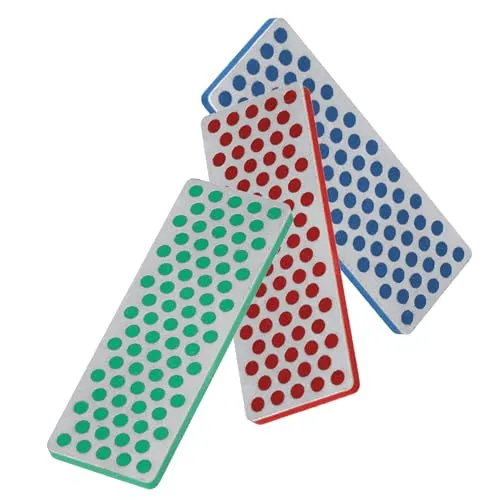 DMT Diamond Whetstone, Diamant Mini-Schleifstein 70mm Set Grob, Fein, Extrafein, Kompakter Wetzstein für Messer und Werkzeuge, Passend für SimpleSharp (2 Stück erforderlich), Made in USA, W7EFC