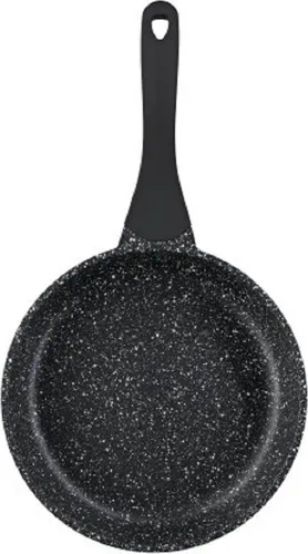 Kela Stella Nova Bratpfanne 24 cm - Schwarz mit Öl-Kontrollsystem - Pfanne für alle Herdarten mit innovativer Antihaftbeschichtung und einzigartigem Öl-Kontrollsystem für gleichmäßige Fettverteilung. Ideal für gesundes Braten mit minimalem Fett.