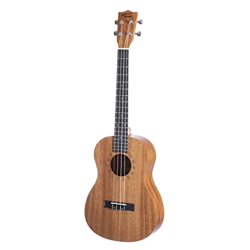 Fame Mahogany Baritone Ukulele - Bariton Ukulele mit warmem Klang - Ukulelen: Hochwertige Bariton Ukulele mit massiver Decke für kraftvollen, warmen Klang. Ideal für Anfänger und alle Altersgruppen dank einfacher Bespielbarkeit und edlem Design.