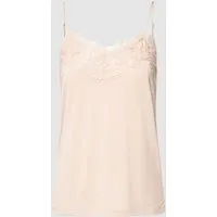 ICHI Trägertop mit Spitzenbesatz in Rose, Größe L von ICHI