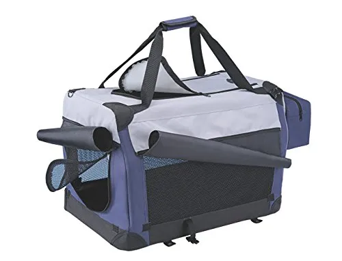 Nobby Traveller Plus Hundebox in Blau/Grau - Hundebox für sicheres Reisen, robust und leicht zu reinigen, ideal für Ausflüge mit Ihrem Hund.