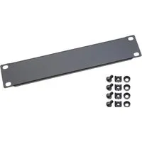 HMF 63370 Blindabdeckung Abdeckplatte für Serverschrank 10 Zoll 1 HE Schwarz