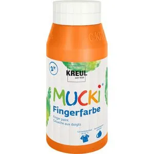 Kreul Fingerfarbe Mucki 23203, orange, 750 ml, auswaschbar