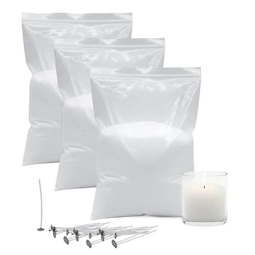 Spetebo Paraffinwachs weiß unparfümiert hochwertig mit 30 Dochten