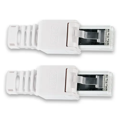 Netzwerkstecker 2x CAT 6A RJ45 Netzwerk Stecker werkzeuglos CAT7 CAT6 CAT5 Kabel