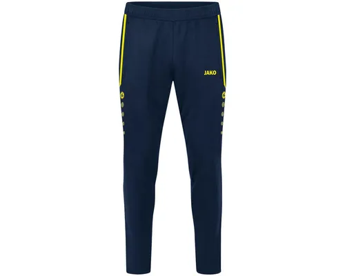 JAKO Damen Allround Trainingshose Lang, Marine/Neongelb, 44 EU