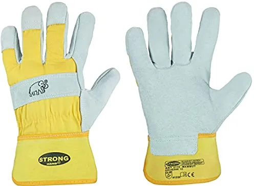 MAMMUT STRONGHAND HANDSCHUHE – Robuste Schutzhandschuhe - Hochwertige Schutzhandschuhe aus Rindspaltleder mit geprüfter Qualität. Ideal für den professionellen Einsatz, bieten sie hohe Abriebfestigkeit und Komfort durch weiches Leder.