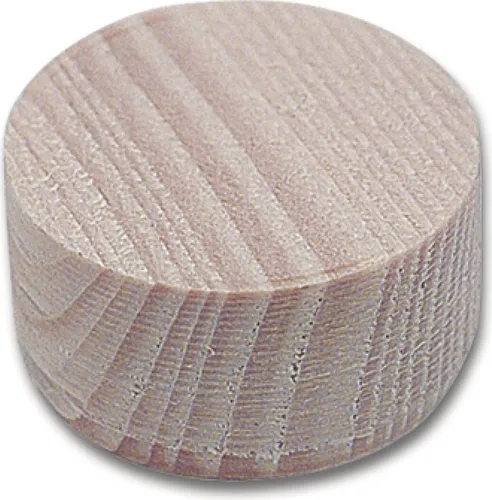 Querholzscheiben Lärche - ø 20 mm - Sonstige Elektroinstallationsartikel, ideal für astfreie Oberflächen und zur Abdeckung versenkter Verschraubungen, enthalten 115 Stück für vielseitige Anwendungen.