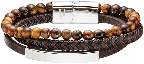 Bruno Banani Lederarmband mit Tigerauge von bruno banani