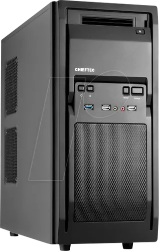 Chieftec LF-02B-OP Tower-Gehäuse - Schwarz, Midi-Tower für ATX und Micro-ATX, mit 2x USB 2.0 und 1x USB 3.0. Ein vorinstallierter 120mm Lüfter sorgt für optimale Kühlung. Ideal für Gaming- und Multimedia-Anwendungen.