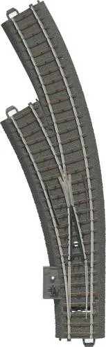 Märklin H0 C-Gleis 24671 Bogenweiche, links - Gleismaterial für Modellbahnen, ideal für Einsteiger und Profis mit robuster Click-Verbindung für einfache Montage und präzise Gleisführung.