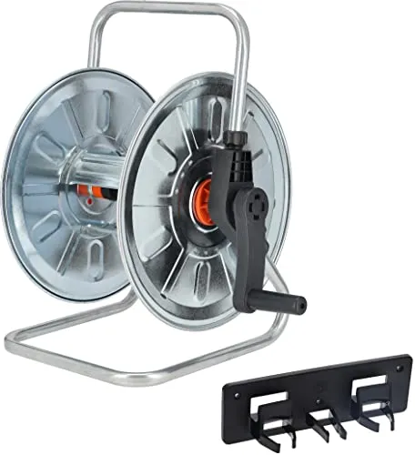 KOTARBAU® Schlauchtrommel mit Wandbefestigung 1/2'-50m Verzinkt Schlauchaufroller ein Unverzichtbares Gerät für jeden Haushalt