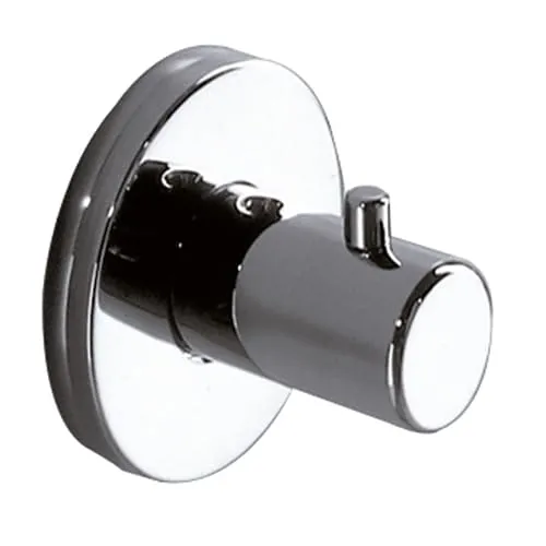 INDA - Accessoires für Badezimmer, Serie Touch, einzelne Wandgarderobe aus verchromtem Messing, Maße Haken 5 x 4,5 x 5 cm