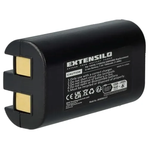 EXTENSILO Akku Ersatz für Dymo 14430 - 1000 mAh, 7,4 V Li-Ion, leistungsstarker, langlebiger Austausch-Akku für Drucker und Etiketten-Drucker